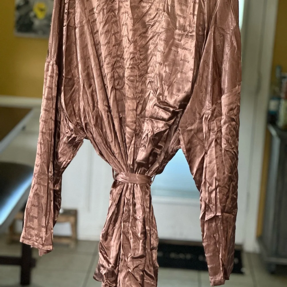 NWT Skims Woven Jaquard Short Robe Size L - Picture 5 of 5